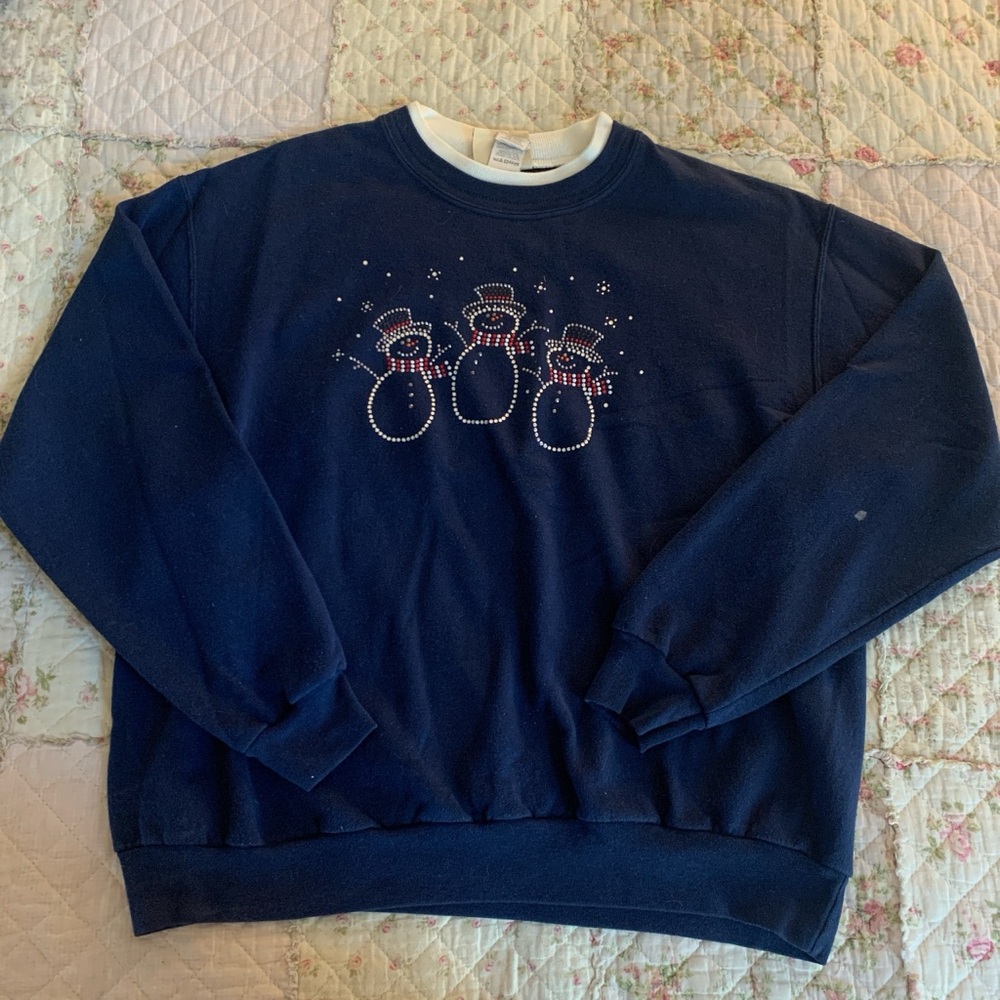 vintage snowman crewneck sweater